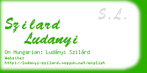 szilard ludanyi business card