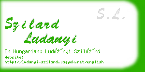 szilard ludanyi business card